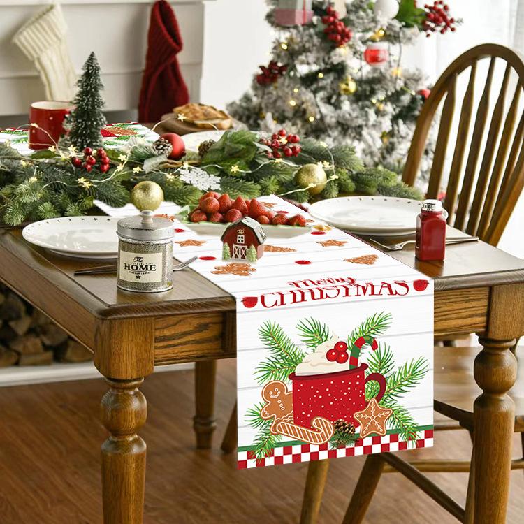 Christmas Tablecloth, Tablecloth, Holiday Party, Dining Table, Restaurant, Living Room Decoration, Banner