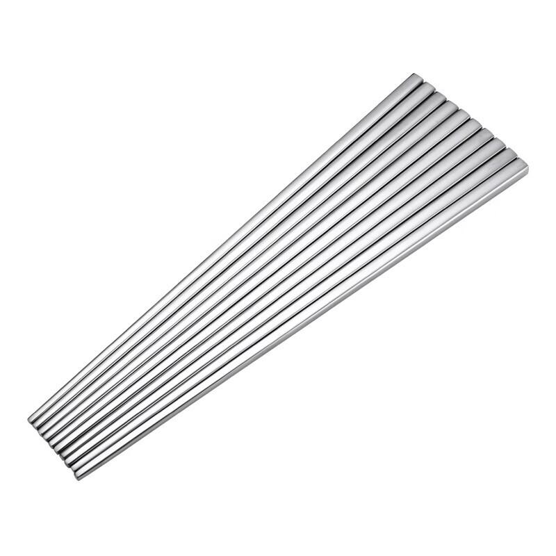 Ru Han Square Anti-slip Stainless Steel Chopsticks