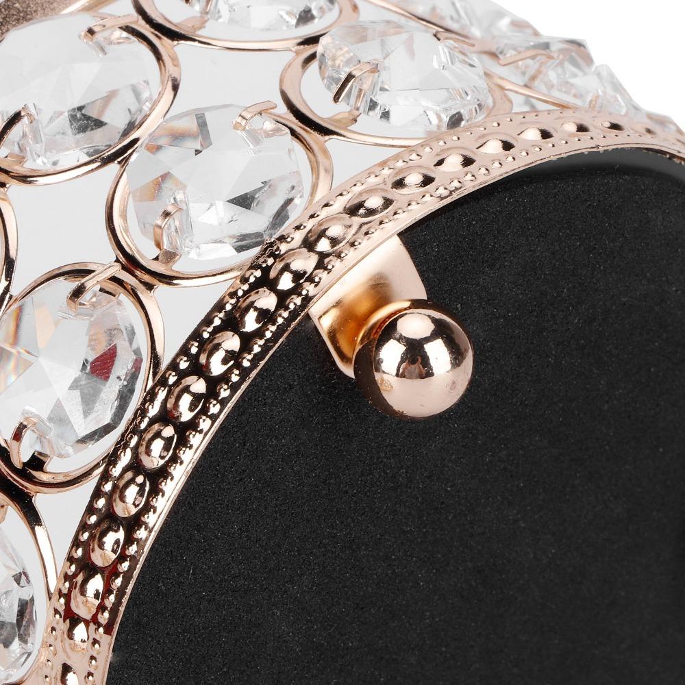 Iron Crystal Jewelry Box Electroplated Gold Jewelry Organizer Box Women Jewelry Storage