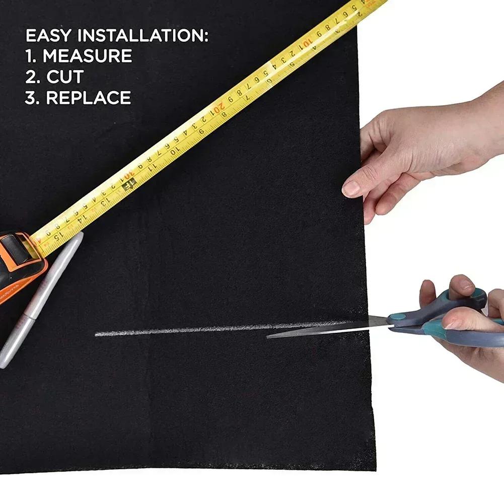 Cooker Hood Extractor Carbon Filter Sheet 100cm 100cm 3mm Activated Charcoal Sponge for Range Hood Grease and Odour Filtration