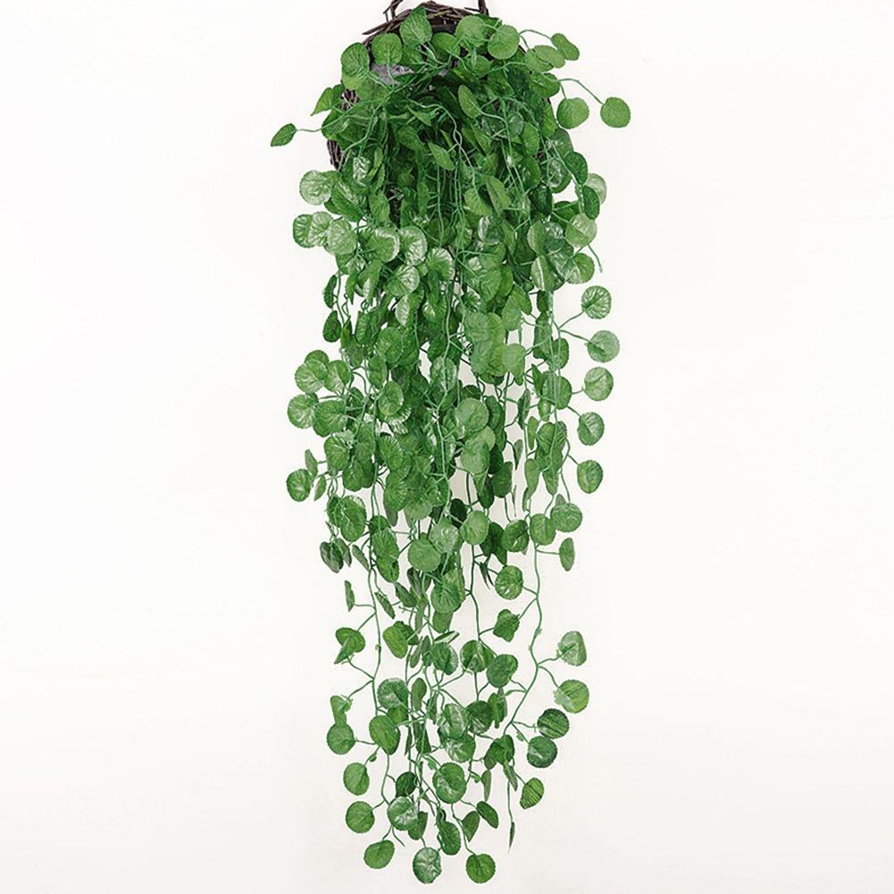 2Pc 90Cm Artificial Hanging Plant Greenery Vine Leaf Garland Begonia Leaf Rattan