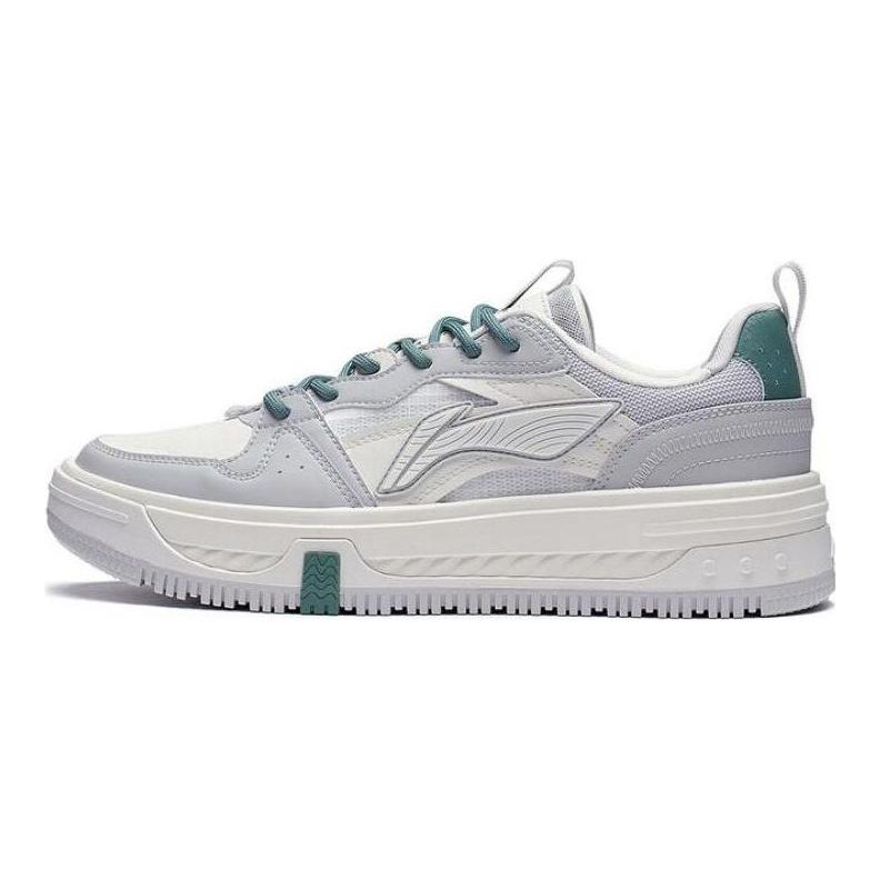 Li Ning Xing Chuan V2 Non-Slip Wear-Resistant Low-Top Skate Shoes Light Smoke Gray Beige Men Skate Shoes AGCT143-2