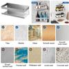 Stainless Steel Bathroom Shelves Self Adhesive Shower Caddy Organizer Storage Rack Bathroom Kitchen Shelf Waterproof Space Saver