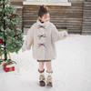 Süßer Fleece-Mantel für Mädchen: Winter-Freizeit-Kinderjacke mit Schleife