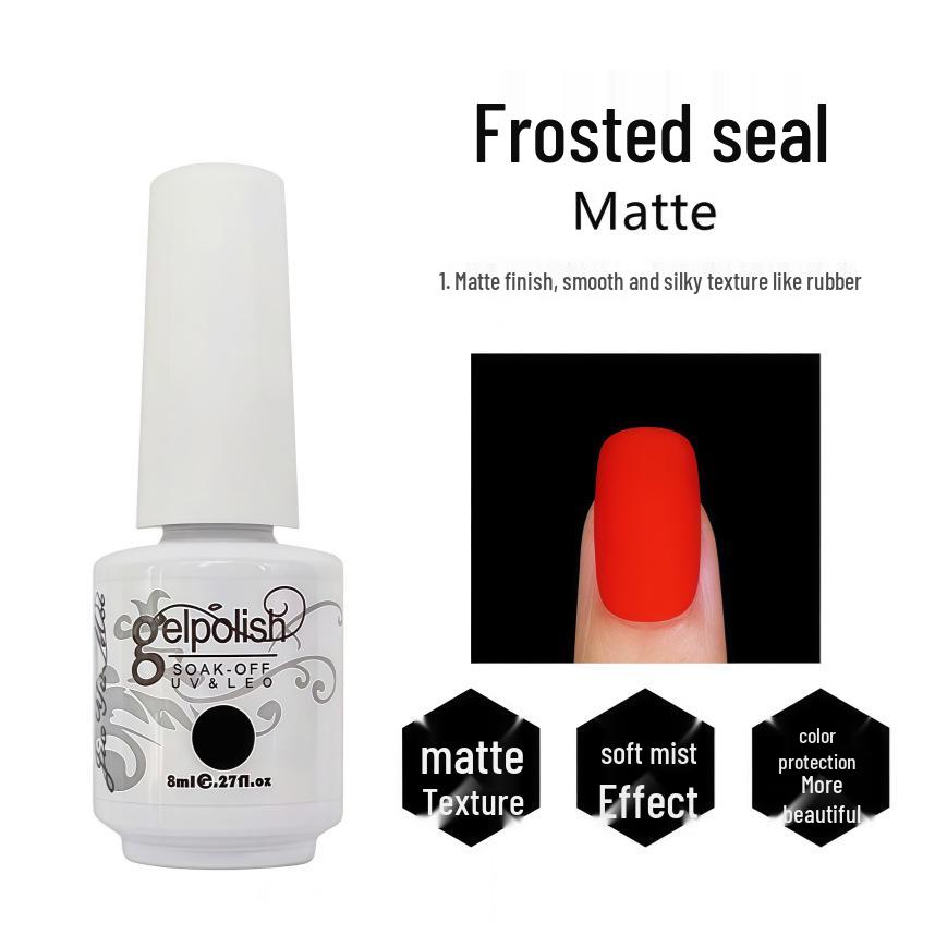 Nail Art Gel Set: Removable Base, Strengthening Gel, Matte Top Coat, No-Wipe Adhesive Gel Polish