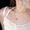 Simple Gradient Color Butterfly Pendant Necklace Fashionable Collarbone Chain Necklace for Women Trendy Jewelry Accessories