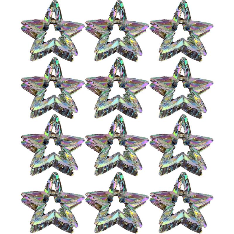 Laser Cutout Star Hair Clips Girl Ponytail Claw Shark Clip Back of Head Hair Accessories