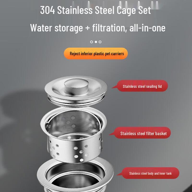 Stainless Steel Kitchen Double Sink Drain Kit