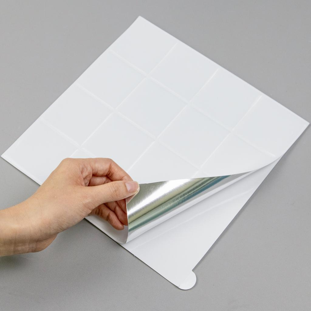 10pcs Peel and Stick Tiles Home Wall DIY Vinyl Wallpaper Modern Style Wall Stickers Durable Pet Material Tile Decals