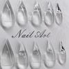 10Pcs Handmade Red Gradient Dragon Claw Press On Nails Cat Shape Detachable False Nail Tips Fake Nail Art