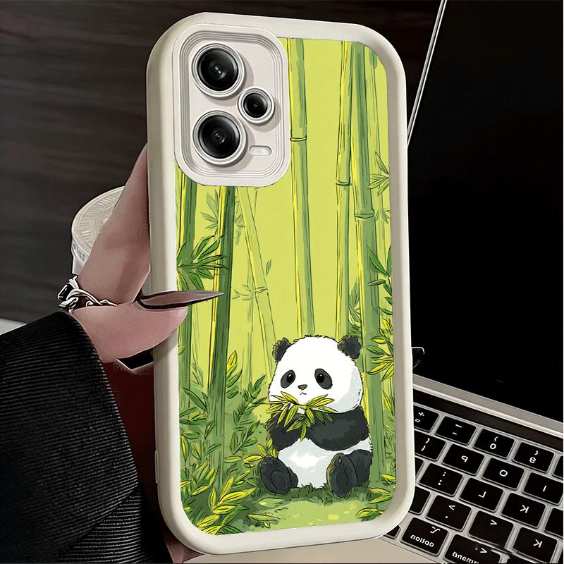 Cute Cartoon Panda Soft Phone Case for Xiaomi Poco X7 X6 X5 Pro X4 Gt X3 F7 Ultra M8 M7 Redmi 15C 15 14C 13 13C 12 12C 10 10C