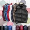 Kabát Ultralehká bunda bez rukávů Puffer Vest Bunda Ultratenká teplá lehká péřová bunda Vesta Zimní Pánská Kachní vesta Kabáty