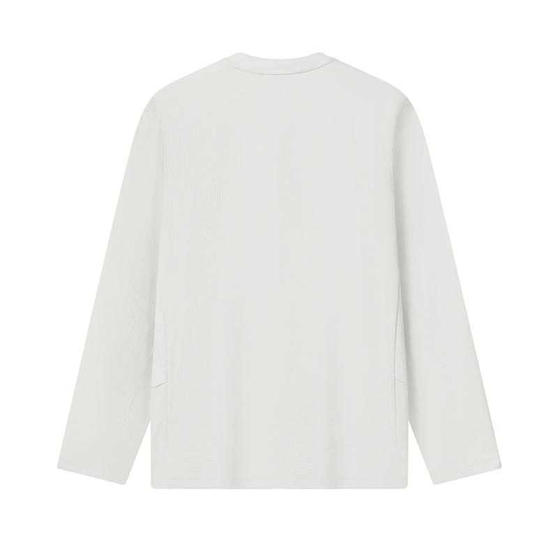 Fila White Minimalist Fashion Classic Casual Versatile Comfortable Long Sleeve T-Shirt Men tops F11M613216FGY