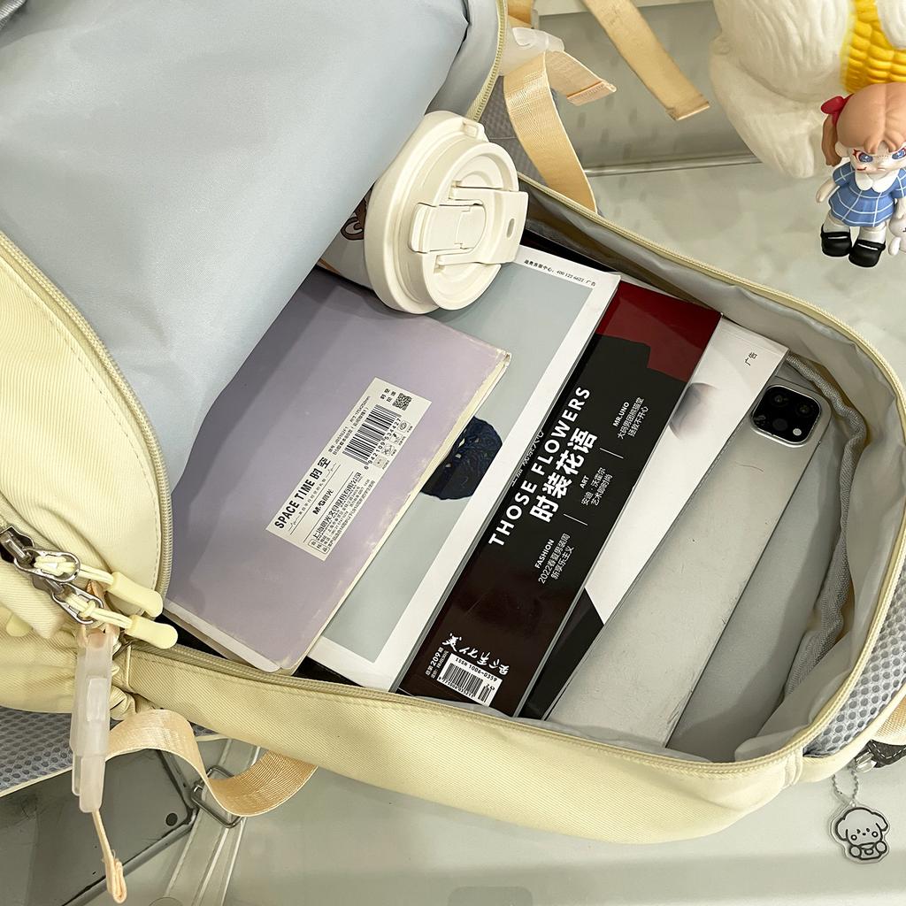 School bag, high school, large capacity, high value, fresh and cute, two-dimensional yuan bar