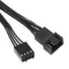Durability 4Pin Computer Fan Power Extension Cord Splitter Supports 3pcs 3pin/4pin Fan for MultiDevice Thermal Management