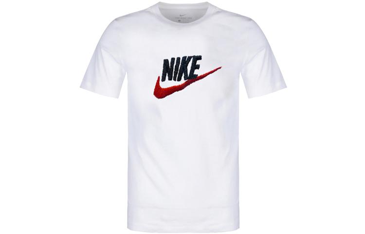 

Nike T Shirts Men s White Crew Neck Moderate Straight Fit AR4994-100 XXL