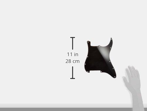 Scud ST-type pickguard, outer periphery only, for electric guitar, SC-B3P-2, black, 3-piece