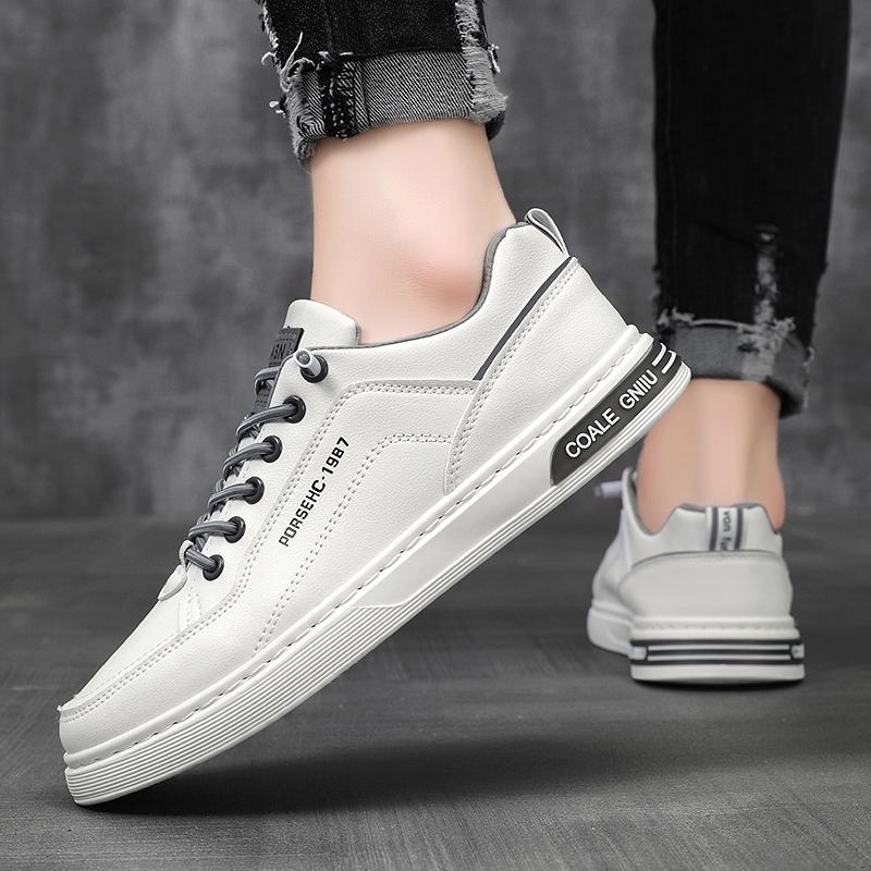 Fashion New Large Size Men's Casual Comfortable White Board Shoes Four Seasons Matching Board Shoes Couple Casual Shoes