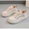 PLOVER Little White Shoes Women's Platform Versatile Sports Board Shoes 4.5CM Height Increase Simple and Comfortable Skirt Casual Running