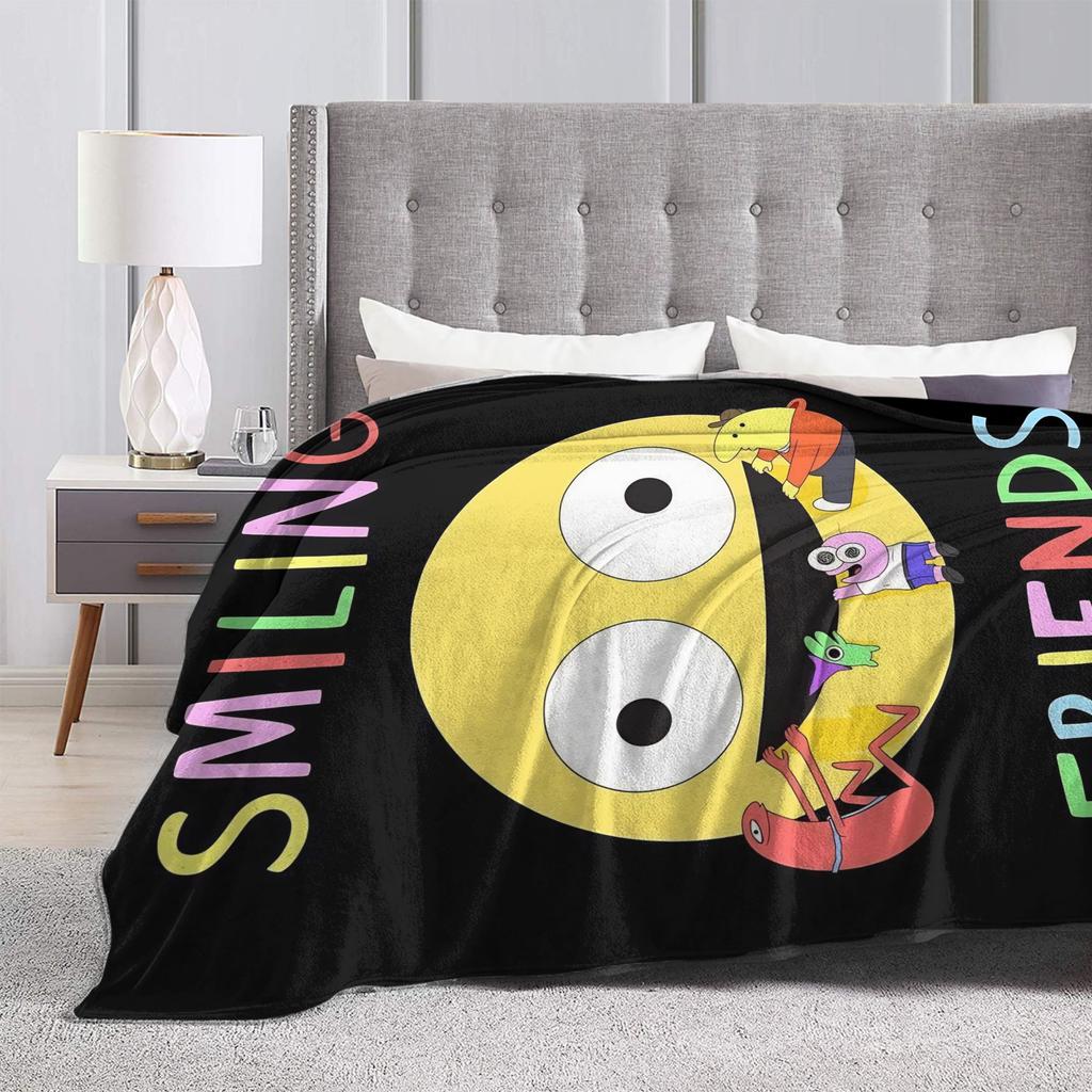 Smiling Friend Games Blanket  Warm Soft Funny Plush Throw Blanket For Bedroom Travel Office Flannel Bedspread Bed Cover