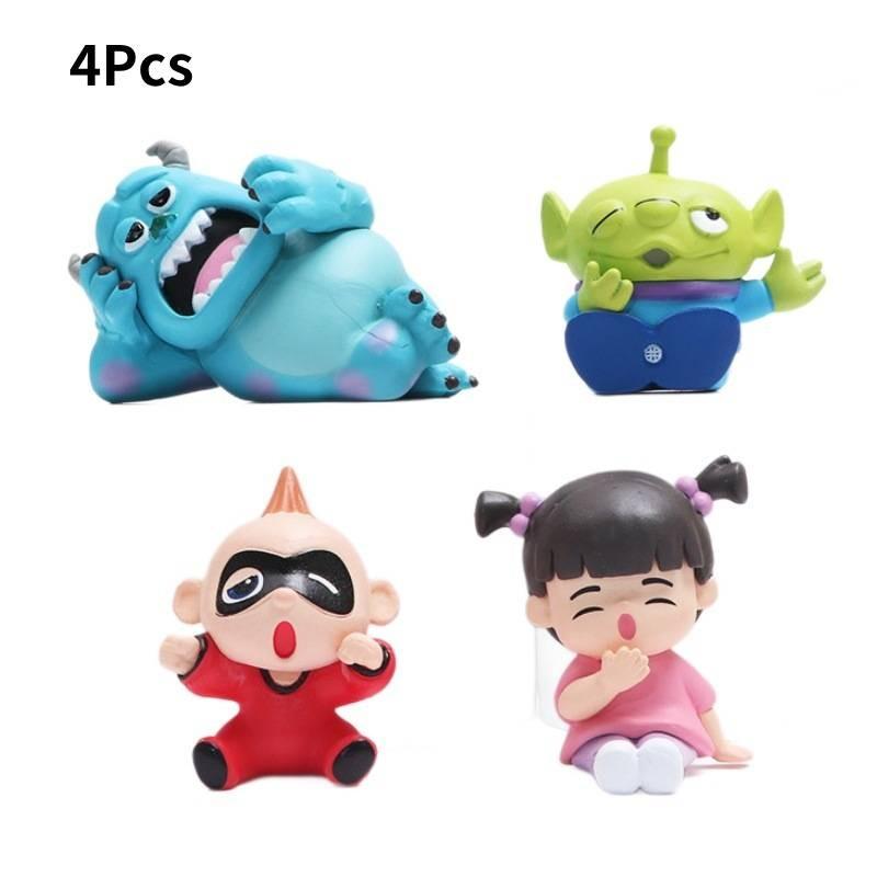 Очаровательная коллекция игрушек «Университет монстров», включающая красочные ПВХ-фигурки синего, зеленого, красного и розового цветов