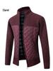 Men's Korean Style Thickened Warm Knit Stand Collar Zipper Sweater
