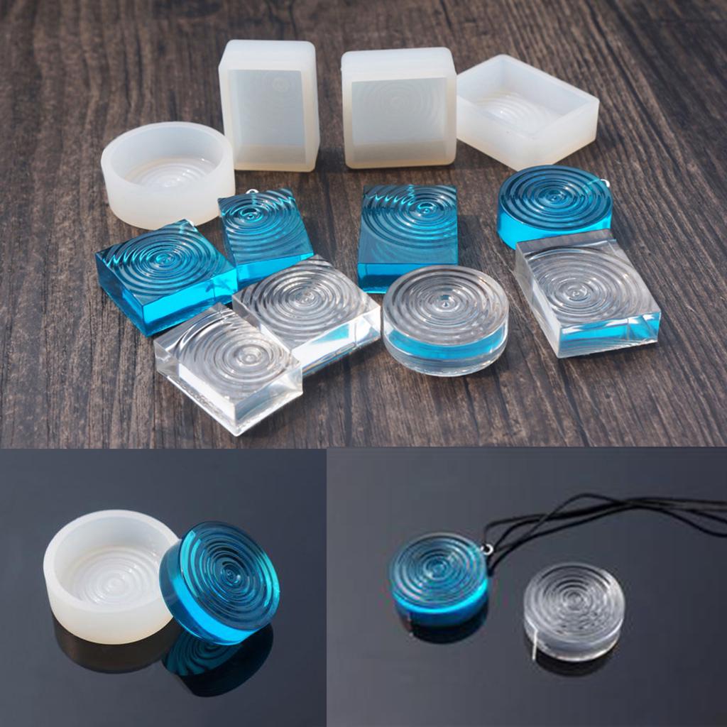 Water Silicone Pendant Mold DIY Resin Jewelry Making Mould 39x30x13mm