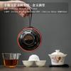 Ceramic travel tea set, one pot, three cups of Kuaike cup, outdoor round road car portable camping Kung Fu tea set