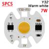 Y32 5pcs Chip COB LED Lamp LED Lamp Bulb 220V IP65 Input Smart IC For DIY LED Flood Light Spotlight Real Power 3W 5W 7W 10W 12W