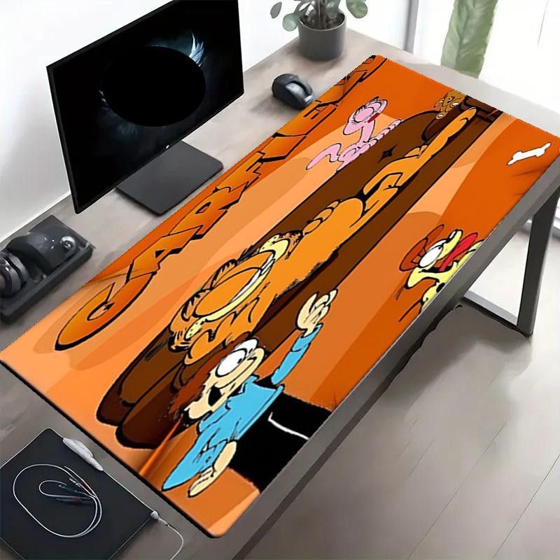Garfield Print Mouse Pad, Anti‑Slip Desktop Keyboard Mat, for PC Laptop Gaming Working Daily Use, Cool Festival Surprise Gift