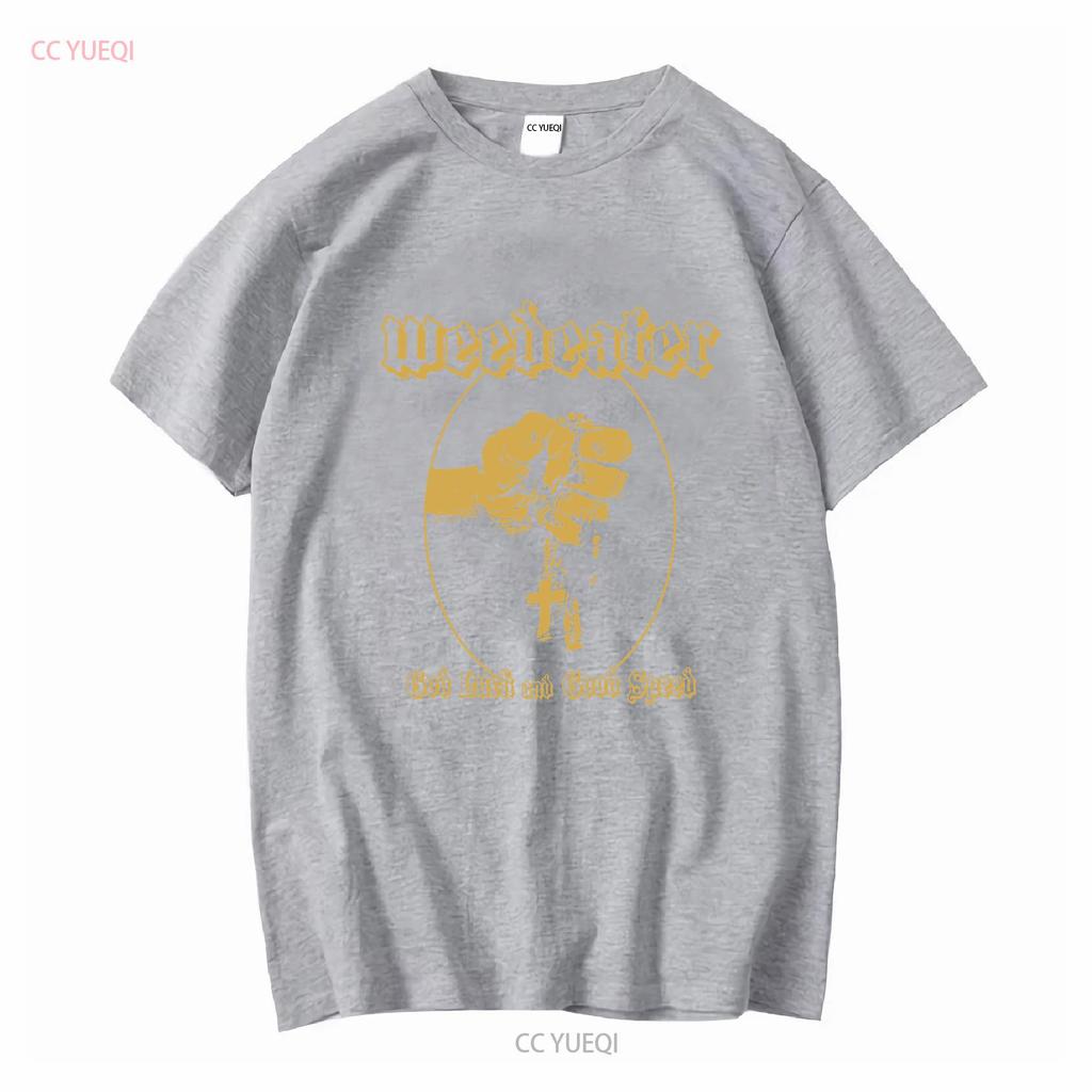 Maglietta Weedeater banda God Luck And Good Speed Tutte le Taglie MI210 vintage Lavata moda Morbido streetwear grafica Traspirante