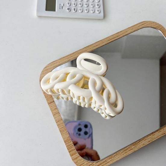 Korean Style Solid Color Hair Claw Women Hollow Out Frosted Hair Clip Vintage Hairpin Crab Hair Clip Hair Accessories