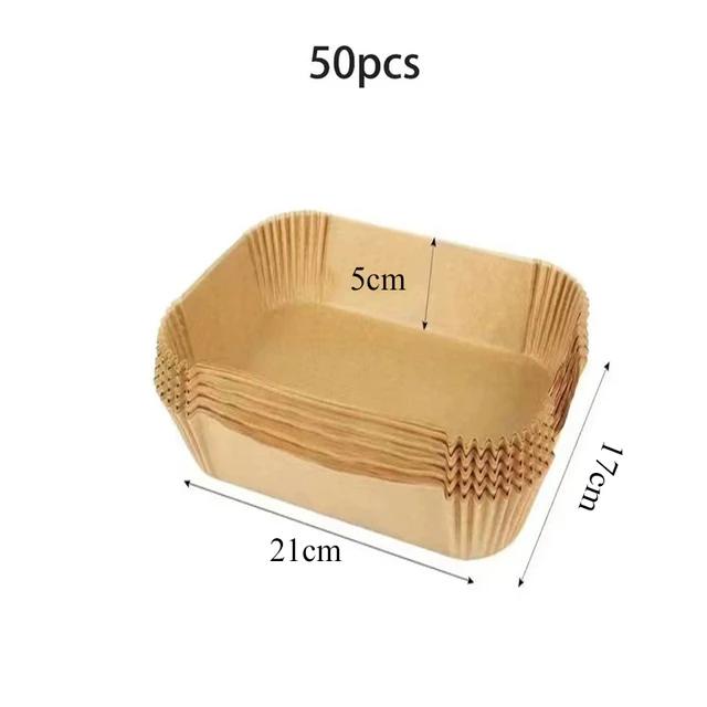 Rectangle Disposable Air Fryer Paper Non-Stick Kitchen Baking Airfryer Mat Oilproof Barbecue Pad Baking Paper Liner Accessories