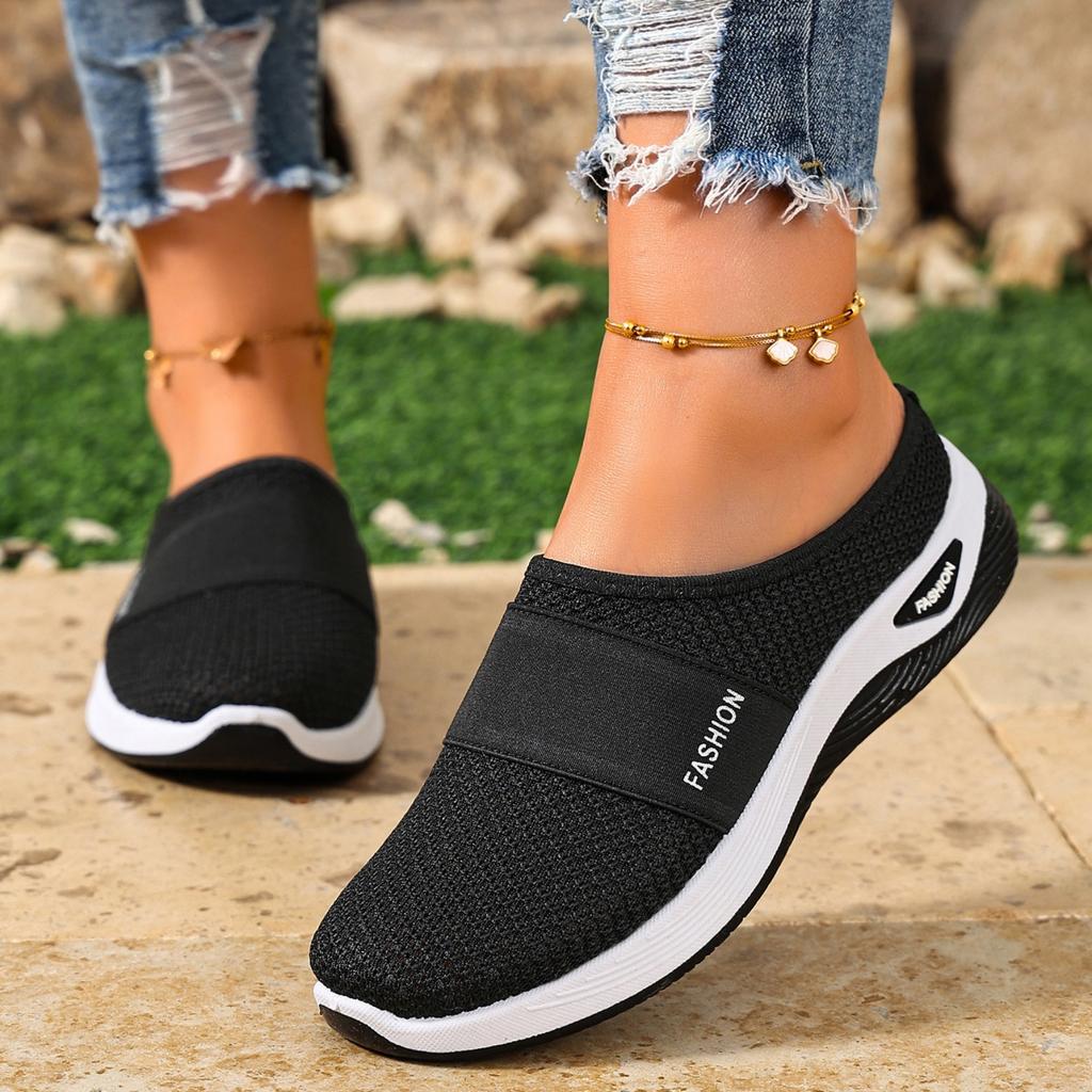 Women's Knitted Mules Lightweight Backless - Casual Shoes for Summer