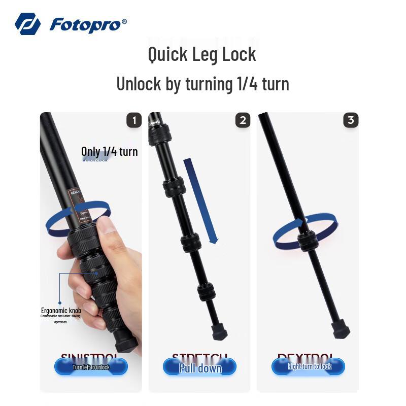 Fotopro E4I PRO Portable Convertible Tripod