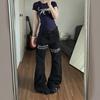 Polka Dot Color Block Jeans Unisex Straight Leg Trendy Casual Denim Pants