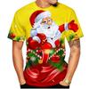 New Fashionable Christmas Casual 3D Printed Popular Personalized Printed T-shirt Santa Claus Parent-child Outfits