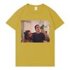 Lustiges Pedro Pascal und sein Freund Lässiges Mode T-Shirt Unisex Rundhals T-Shirts Lockeres Baumwolle Y2K Übergroßes Kurzarm T-Shirt
