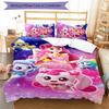 3pcs Catch! Teenieping pattern bedding set duvet cover set includes duvet cover &pillowcases, perfect all season bedroom decoration & gift