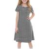 Children's Summer Short-sleeved Casual Fashion Round Neck Dress
