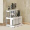 Förvaringsställ Köksredskap Organiserare Flera Fack Avtagbara Ätpinnar Skedar Köksbänk Hylla