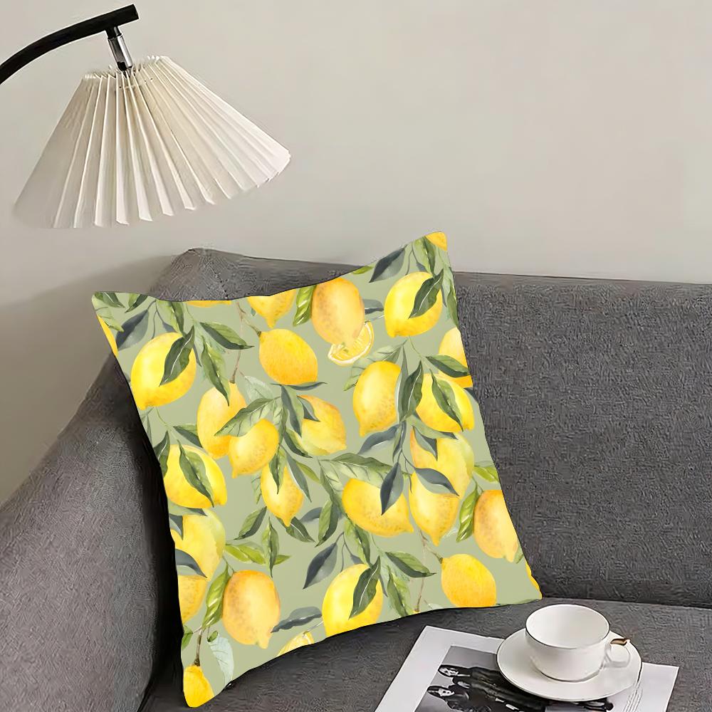 Lemon Fashion Cushion Cover Pillowcase Ultra Soft Skin Friendly Fabric Cloud Like Comfort  Concealed Zipper