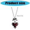 Fashionable Dark Styles Gothic Necklace with Heart Bowknot and Crosses Pendant Portable Accessory for Fashionistas