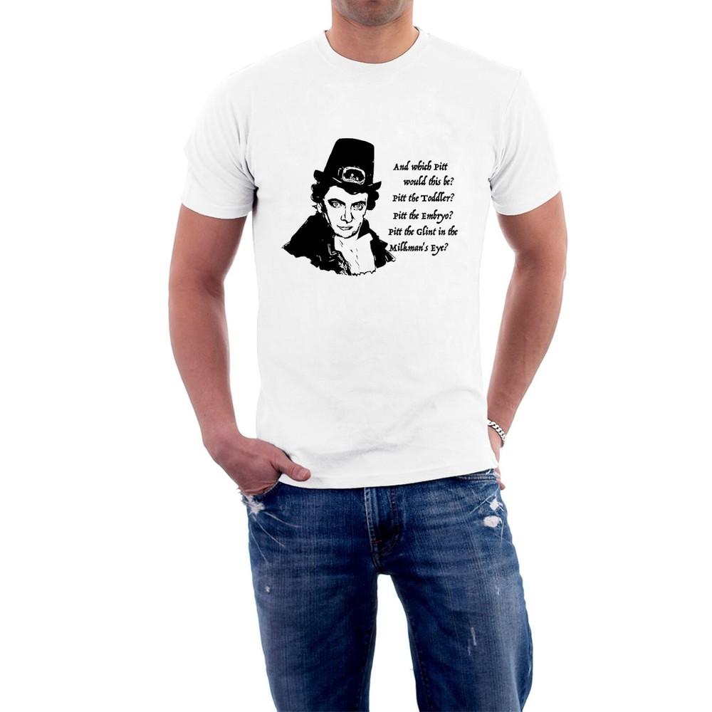 

Edmund Blackadder III T-shirt Prince George s Butler Hat Tee Sillytees XL