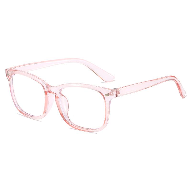 Retro New Flat Glasses Women's Anti-blue Glasses Square Rice Nails Transparent Glasses Frame Men's and Women's Fashion Goggles