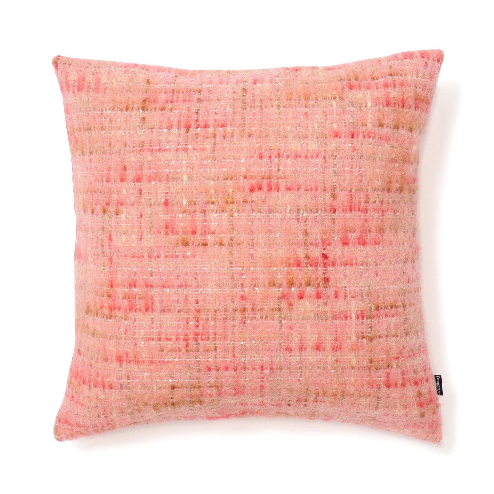 

Francfranc Mohair-Like Tweed Cushion Cover, 45cm x 45cm, Pink (102) - Interior Redecor