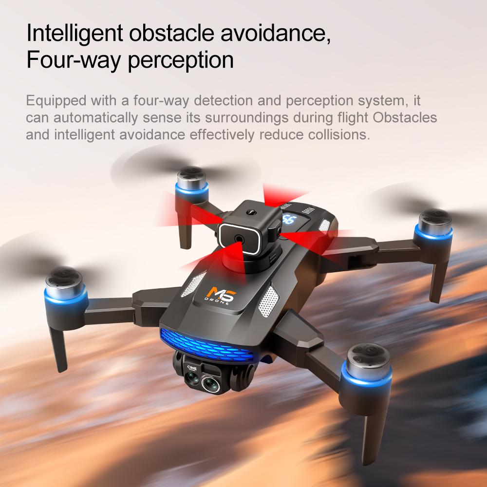 M6 Mini Drone 4K Professional HD Camera with Large Screen 2.4G WIFI FPV Dron Brushless Optical Flow Hover Folding Quadcopter