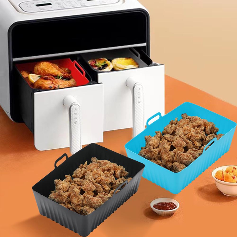 Silicone Air Fryer Tray Liner Heat-insulation Reusable Air Fryers Basket Fried Pizza Chicken Waterproof Kitchen Baking Tools