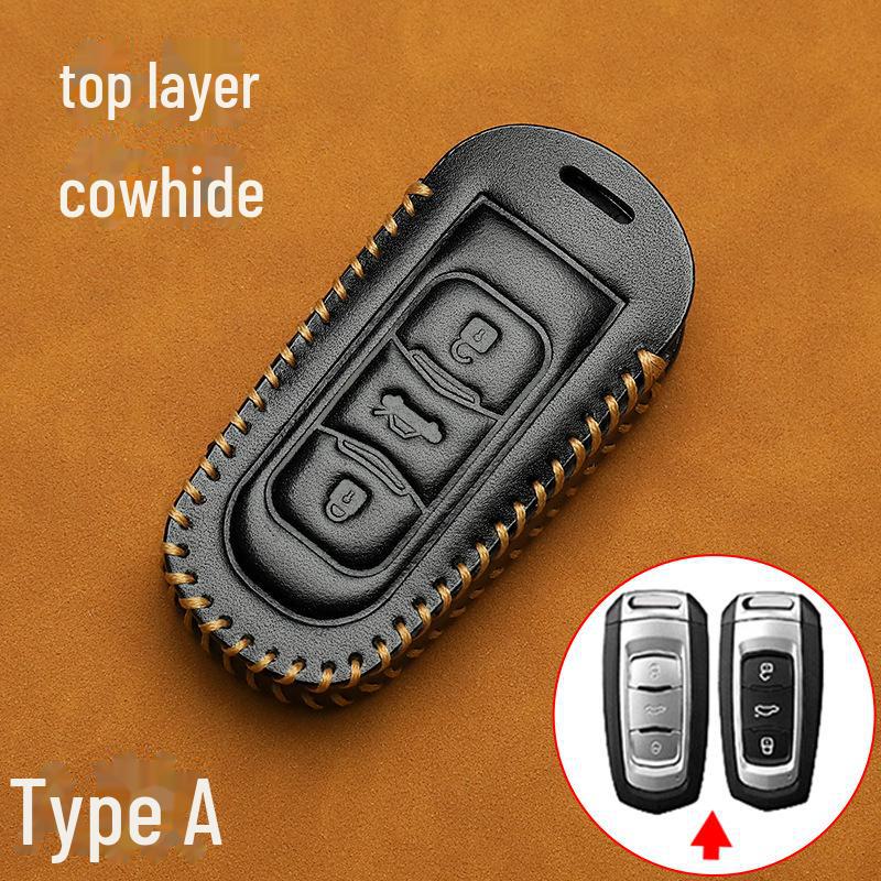 Leather Car Key Cover for Geely Models: Xingyue L, Xingrui, Binyue, Boyue L, Haoyue Pro, Dihao GS (24 Models)