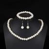 8MM ABS Glass Pearl Shell Pearl Women's Elegant Clavicle Chain with Yuanbao Buckle